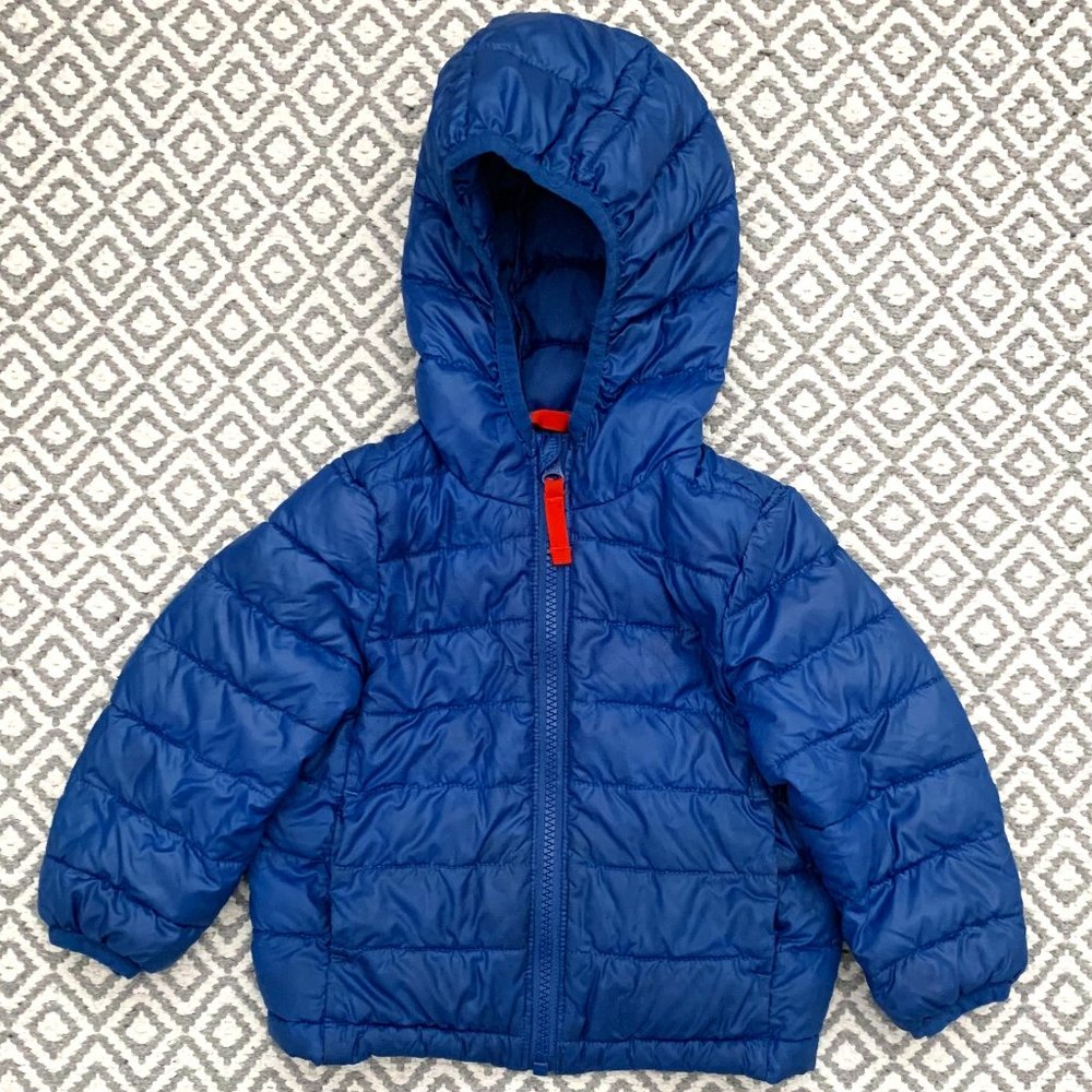 Primary hooded puffer jacket - Size 18-24 months - Blue
